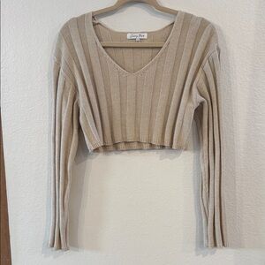 Emory Park Ribbed Cropped Sweater